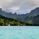 View from Opohuno Bay, French Polynesia
